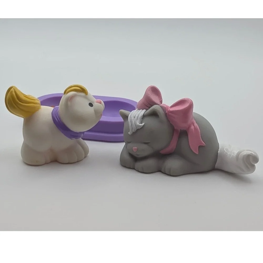 Fisher-Price Little People Cat Figures Set Multicolor Good 1996 1995